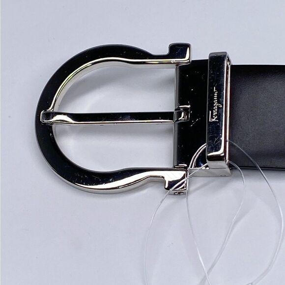 Salvatore Ferragamo Adjustable & Reversible Smooth Leather Buckle Belt size 32 - Picture 6 of 9